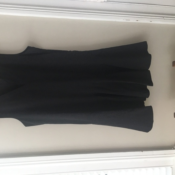 J Crew black flounce dress sleeveless black - Picture 7 of 8